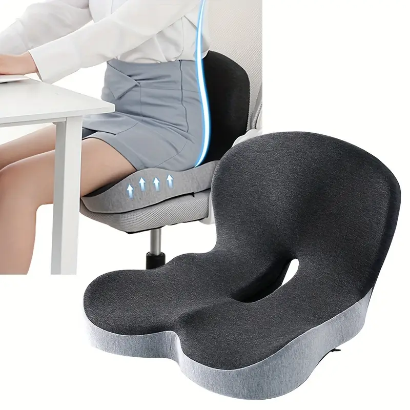 Memory Foam, Breathable, Slow Rebound, Comfortable – Student Office Chair, Car Waist Protector, Fart Cushion